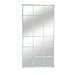 Modern Industrial Grid Black Full-Length Mirror with White Finish and White Background